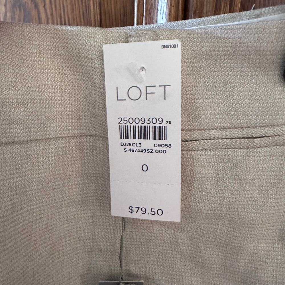 LOFT Womens ' Julie ' The Rivera Pants Khaki Size 0 Casual Wear Curvy - Picture 4 of 7